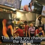A McDonald's screen hack displaying inappropriate content due to unchanged default passwords.