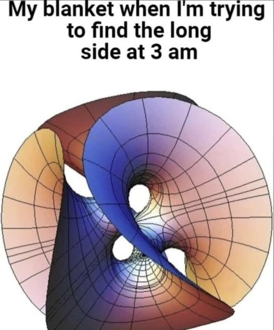 Colorful abstract pattern illustrating a blanket struggle