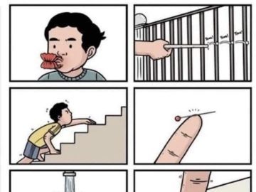 Cartoon depicting funny childhood behaviors and nostalgia humor.