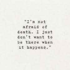 Vintage-style quote about facing life's uncertainties with humor