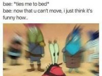 Blurry cartoon character in a funny relationship meme setup