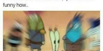 Blurry cartoon character in a funny relationship meme setup