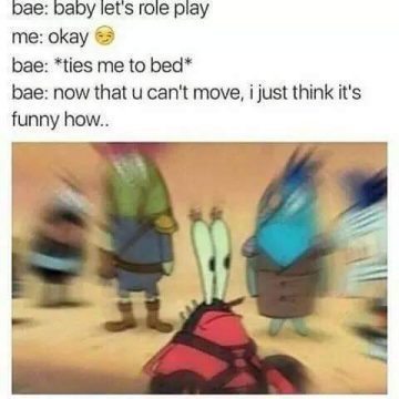 Blurry cartoon character in a funny relationship meme setup