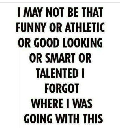 A funny meme about forgetting mid-sentence in a humorous way.