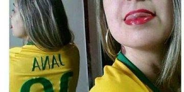 Woman's mirrored jersey creates awkward name fail moment.