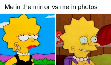 Lisa Simpson meme comparing a mirror reflection to photos.