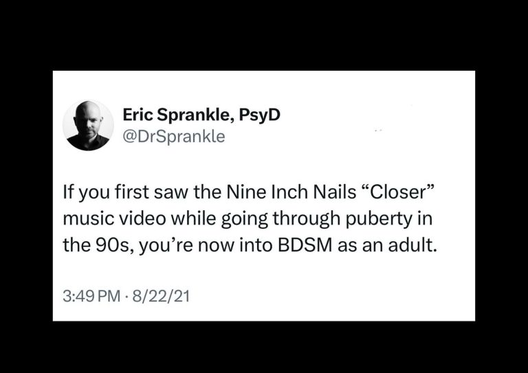 Funny meme about Nine Inch Nails "Closer" and 90s nostalgia.
