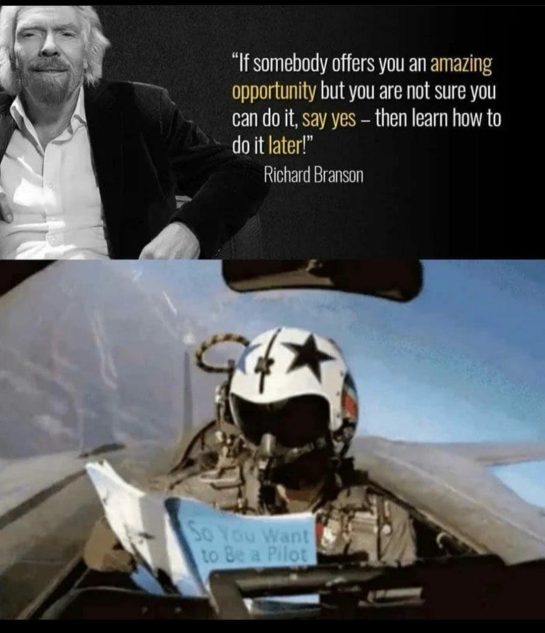 Fighter pilot in cockpit reading "So You Want to Be a Pilot" book.