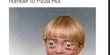 Kid smirking after teacher calls Pizza Hut instead of parents.