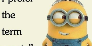 Minion with text saying "I'm not crazy, I prefer the term mentally hilarious."