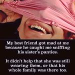 Man sniffing panties with awkward funeral twist