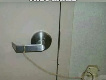 Door handle prank with grenade: "It's just a prank, bro!"