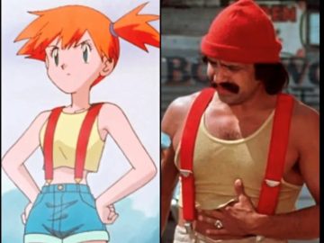 Cheech and Misty wearing identical outfits side-by-side.