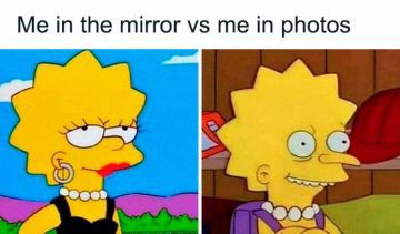 Lisa Simpson meme showing mirror vs photos reality.