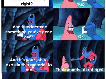 Meme showing a humorous interaction with a teacher using reverse logic.