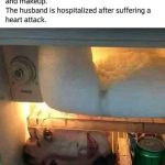 Watermelon with a face prank in fridge causes husband's heart attack