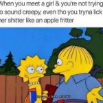 Cartoon characters in an awkward conversation about dating humor.