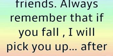 Humorous best friend quote about picking up after laughing.