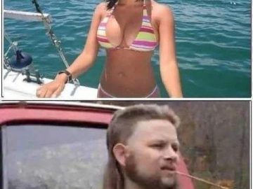 Man ready to help woman's boat because of General Lee reference.