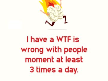 Cartoon brain on fire saying "WTF is wrong with people?"