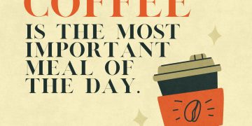 Funny coffee meme declaring coffee as the most important meal.