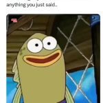 A cartoon character smiling cluelessly with text about not hearing.