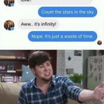 A brutal relationship text exchange with a savage twist.