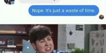 A brutal relationship text exchange with a savage twist.