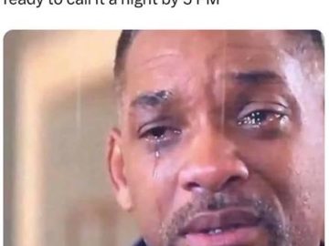 Man with tears in eyes due to daylight savings effect