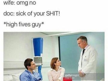 Doctor surprises couple with savage comeback in hospital room