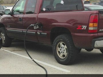 Truck drives away with gas pump still attached, epic fail moment.