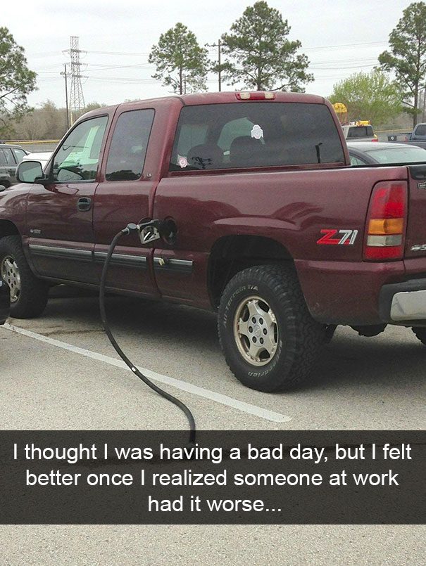 Truck drives away with gas pump still attached, epic fail moment.