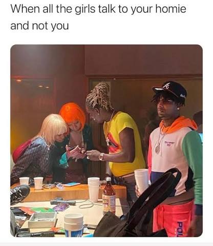 Guy feeling left out as friends talk to girls instead