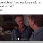 Meme of a surprised reaction to a personal online ad.