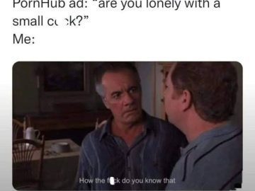 Meme of a surprised reaction to a personal online ad.