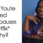 Meme of laughing woman reacting to being fired while watching Netflix
