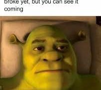 Shrek lying down with a caption about feeling pre-broke.