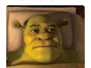 Shrek looking uncomfortable about going out