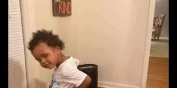 Little kid looking tough while drunk confidence kicks in