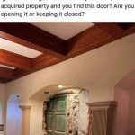 A mysterious hidden door in a renovated property.