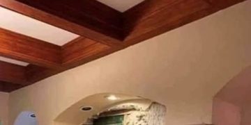 A mysterious hidden door in a renovated property.