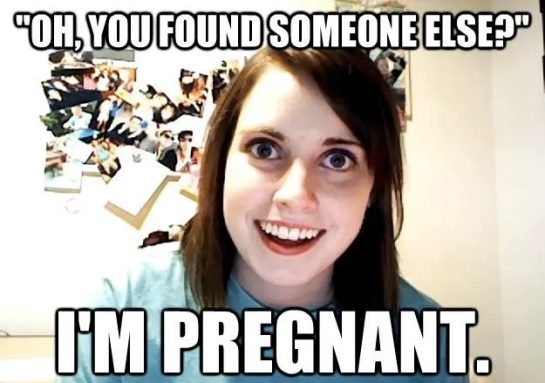 Overly Attached Girlfriend meme with intense expression and text.
