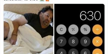 Person oversleeping next to a phone calculator set to 630.