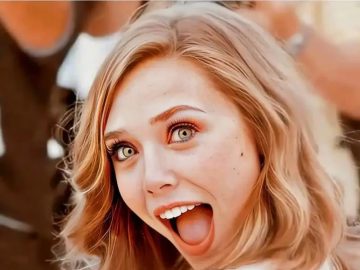 Surprised cousin reacting to unexpected adoption news