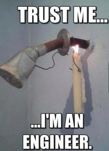 Creative DIY engineering fail using candle to fix faucet leak.
