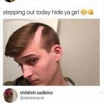 Guy with a funny haircut claiming he'll steal your girl, meme style.