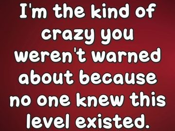 Meme text saying "I'm the kind of crazy you weren't warned about because no one knew this level existed."