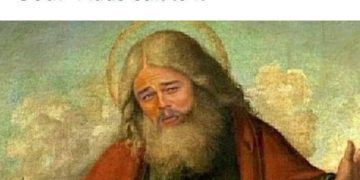 Humorous meme of God adding salt to the ocean idea