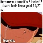 Anime character crying with humorous oversized expectations joke