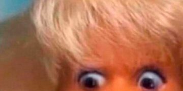 Doll with wide eyes captioned "Me, cuz I can't fake it when the vibes are off"